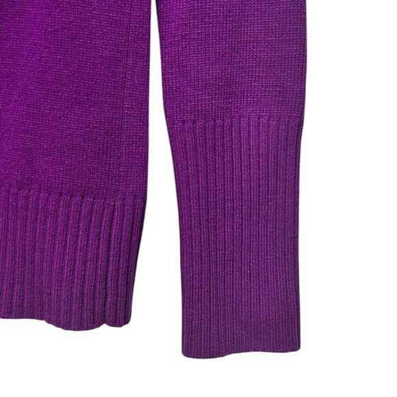J. Crew Pullover Sweater Wool Cashmere Blend Purple Size Small Buttons Casual - Picture 16 of 16